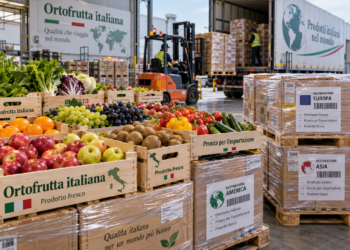Export ortofrutta italiano, flessione nel 2026